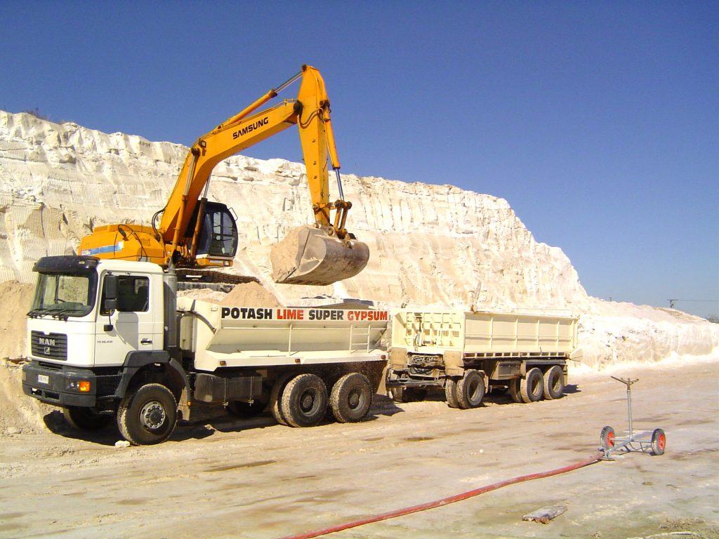 Loading Gypsum