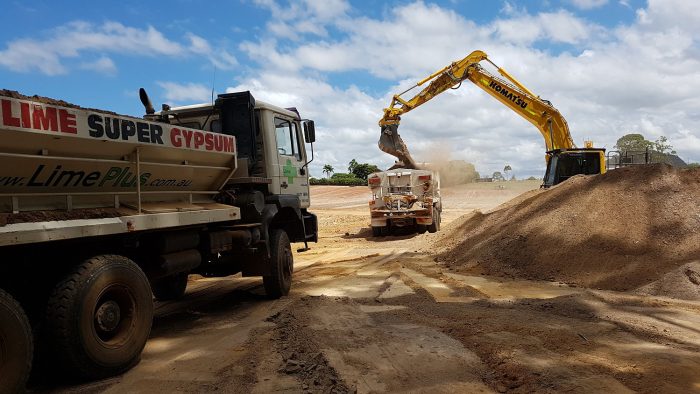 Loading chook manure