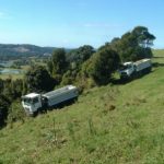 Self-Unloading Trailer In Action